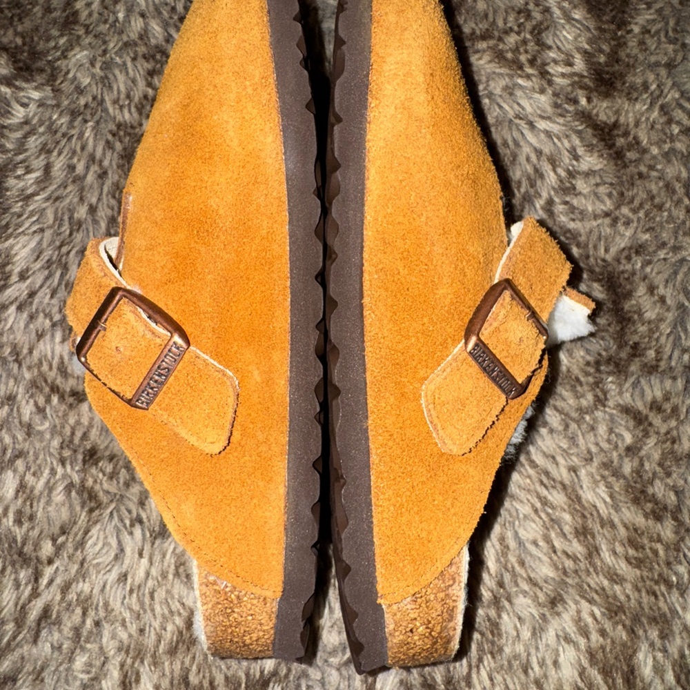 Birkenstock Boston shearling clogs    - mink/ Tan Suede - Picture 6 of 7
